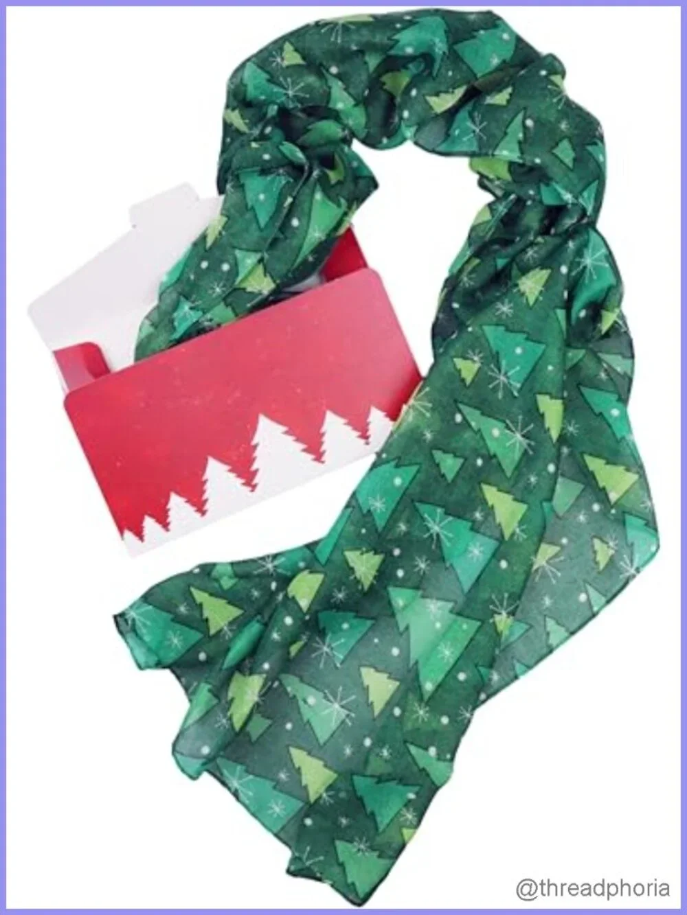 Women's Lightweight Sheer Fashion Scarf 2 Pack Holiday Gift Wrapped Soft Winter